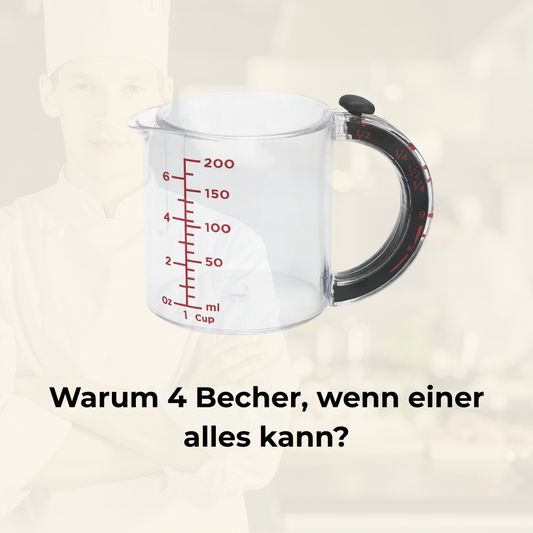 4-in-1 Multifunktions-Messbecher – Präzise, Sauber & Clever in Einem